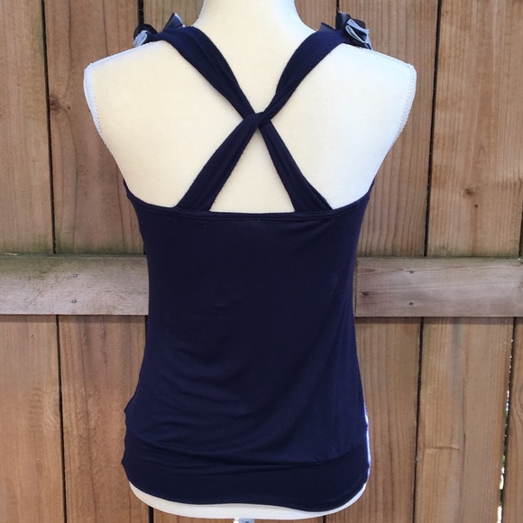 Charlotte Russe Ruffle Halter Blouse GUC - Picture 8 of 8